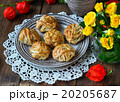 pastries on a brown wooden background 20205687