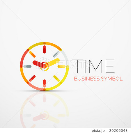 Vector abstract logo idea, time concept or clock 20206043