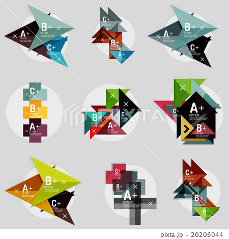 Vector geometrical banner set 20206044