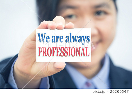 Businesswoman holding business concept card. Businesswoman holding business concept card. 20209547