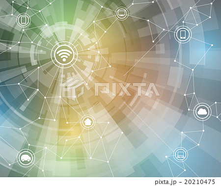 モノのインターネット（IoT,Internet of things）アブストラクトイメージ 20210475