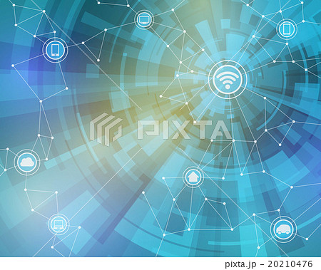 モノのインターネット（IoT,Internet of things）アブストラクトイメージ 20210476