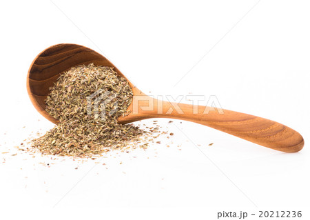 thyme on the wooden spoon, prepare cooking spicy s 20212236