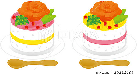 ちらし寿司ケーキのイラスト素材