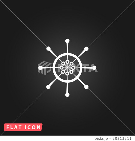 Yacht wheel symbol. Helm silhouette. 20213211