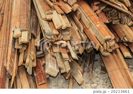 Close up Wooden plank stack 20213661