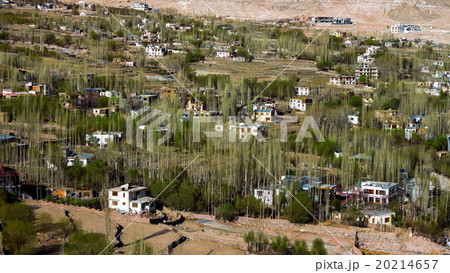 aerial view of Leh Ladakh City, India aerial view of Leh Ladakh City, India 20214657