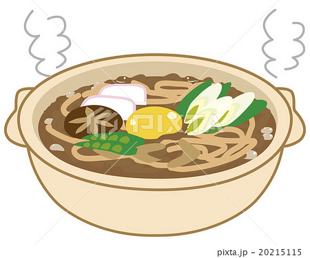 味噌煮込みうどん 名古屋めしのイラスト素材