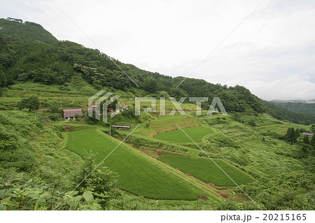 日本の田園風景 里山風景 の写真素材