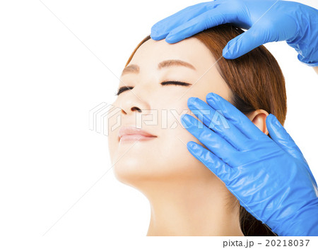 young   woman face with medical beauty concept 20218037