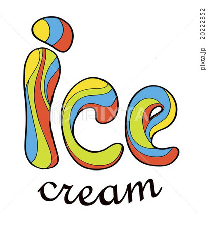 Stylized text of Ice cream Stylized text of Ice cream 20222352