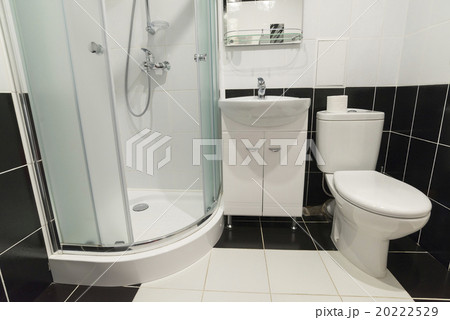 Interior showers with toilets are in black and Interior showers with toilets are in black and 20222529