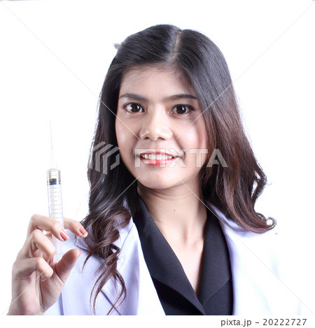 Doctor woman with medical syringe 20222727