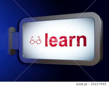 Learning concept: Learn and Glasses on billboard 20227093