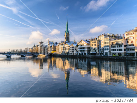 Fraumanster church in Winter, Zurich, Switzerland 20227734