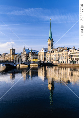 Fraumanster church in Winter, Zurich, Switzerland 20227736