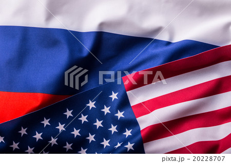 USA and Russia. Usa flag and Russia flag 20228707