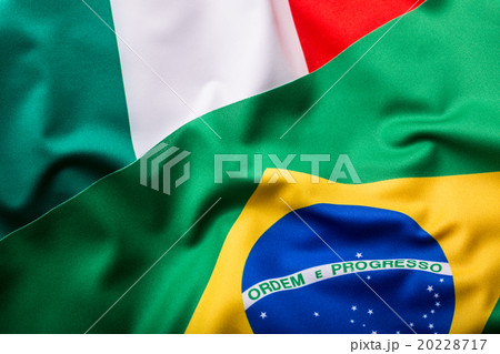 Italia and Brazil. Italian Flag and brazil Flag Italia and Brazil. Italian Flag and brazil Flag 20228717