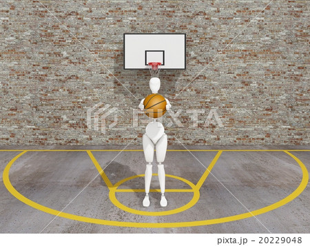 Basketball player shooting  the ball ,  20229048