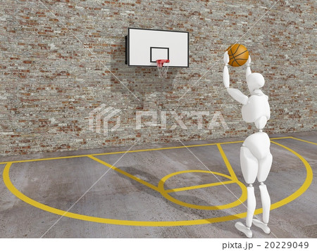 Basketball player shooting  the ball ,  20229049