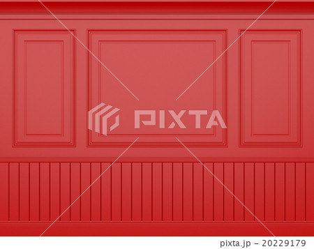 classic red wall ,3d render のイラスト素材 [20229179] - PIXTA