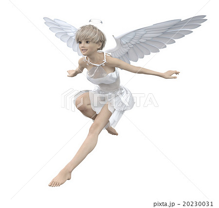 空を飛ぶ天使 Perming 3dcgイラスト素材のイラスト素材