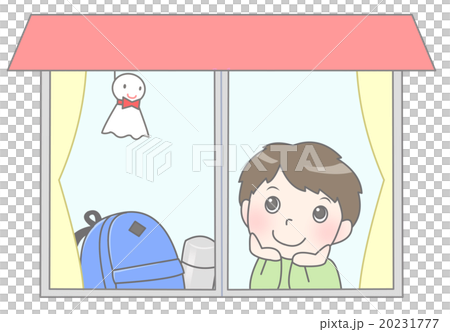 てるてる坊主と子供 20231777