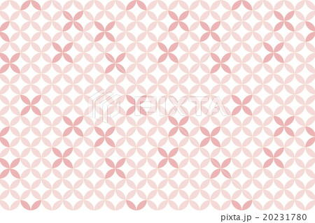 和柄パターン 七宝 ピンクのイラスト素材