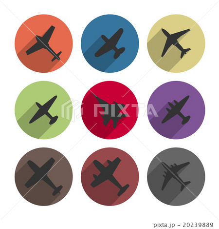 Icons airplanes, vector illustration. 20239889