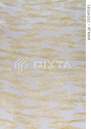 日本の紋様　絹織物　染め物　古布　流水模様 20240581