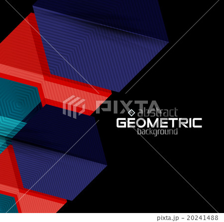 Textured paper geometric shapes on black 20241488