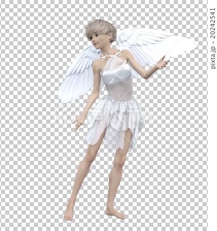 Cute angel perming 3DCG illustration material Cute angel perming 3DCG illustration material 20242541