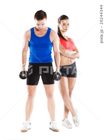 athletic man and woman athletic man and woman 20244344