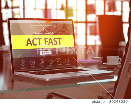 Act Fast Concept on Laptop Screen.のイラスト素材 [20248020] - PIXTA