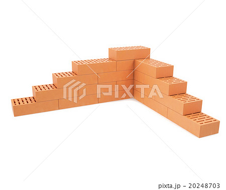 Building brick wall isolated on white background. Building brick wall isolated on white background. 20248703