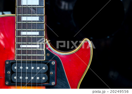 Detail of used electrical guitar. 20249556