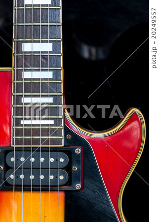 Detail of used electrical guitar. 20249557