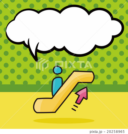 Escalator doodle, speech bubble 20258965