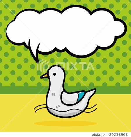 duck color doodle, speech bubble 20258968