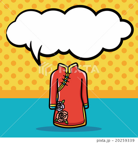 Cheongsam doodle, speech bubble Cheongsam doodle, speech bubble 20259339