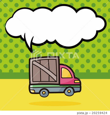 cargo truck doodle, speech bubble cargo truck doodle, speech bubble 20259424