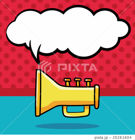 trumpet doodle, speech bubble trumpet doodle, speech bubble 20261604