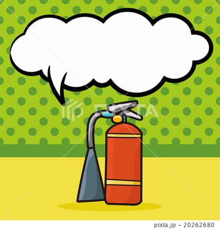 Fire extinguisher color doodle, speech bubble Fire extinguisher color doodle, speech bubble 20262680
