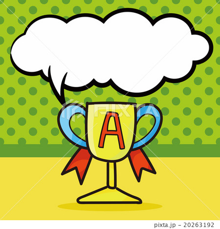 Trophy color doodle, speech bubble Trophy color doodle, speech bubble 20263192