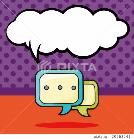 message doodle, speech bubble 20263241