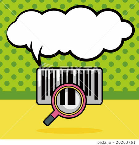 Barcode doodle, speech bubble 20263761