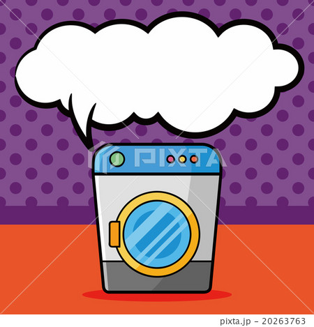 washing machine doodle, speech bubble 20263763