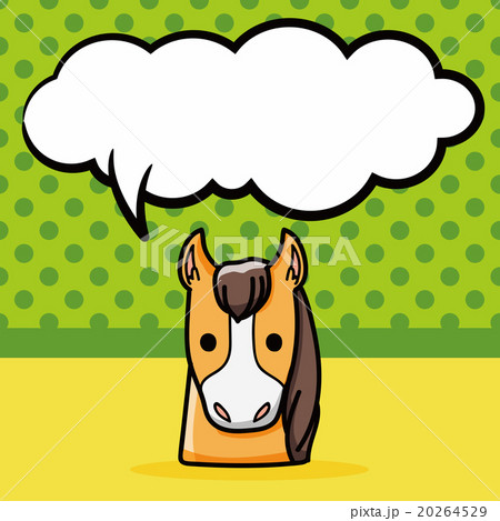 Chinese Zodiac horse doodle, speech bubble Chinese Zodiac horse doodle, speech bubble 20264529