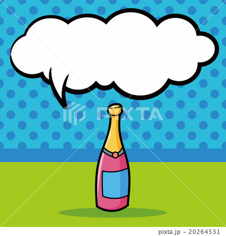 champagne doodle, speech bubble 20264531