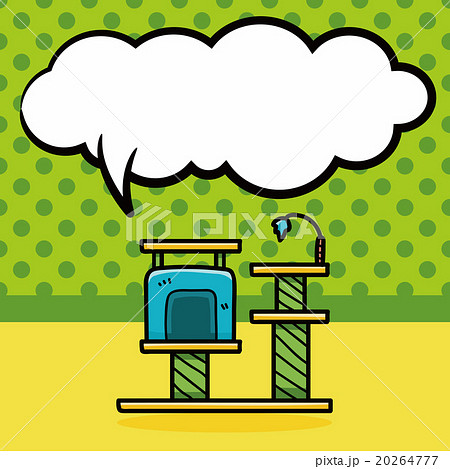 cat tree doodle, speech bubble 20264777